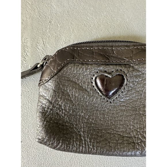 Brighton Heart Mini Coin Purse Pewter Leather - Picture 3 of 11